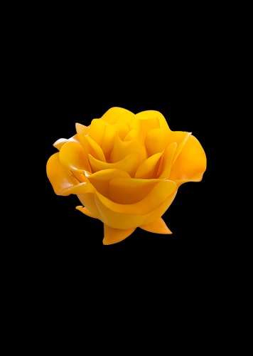 Resin Somos Ledo with Spray Painting for 3D Printed Design Accessories of Orange Flower