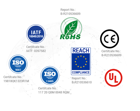 We are certified worldwide under our quality management system.